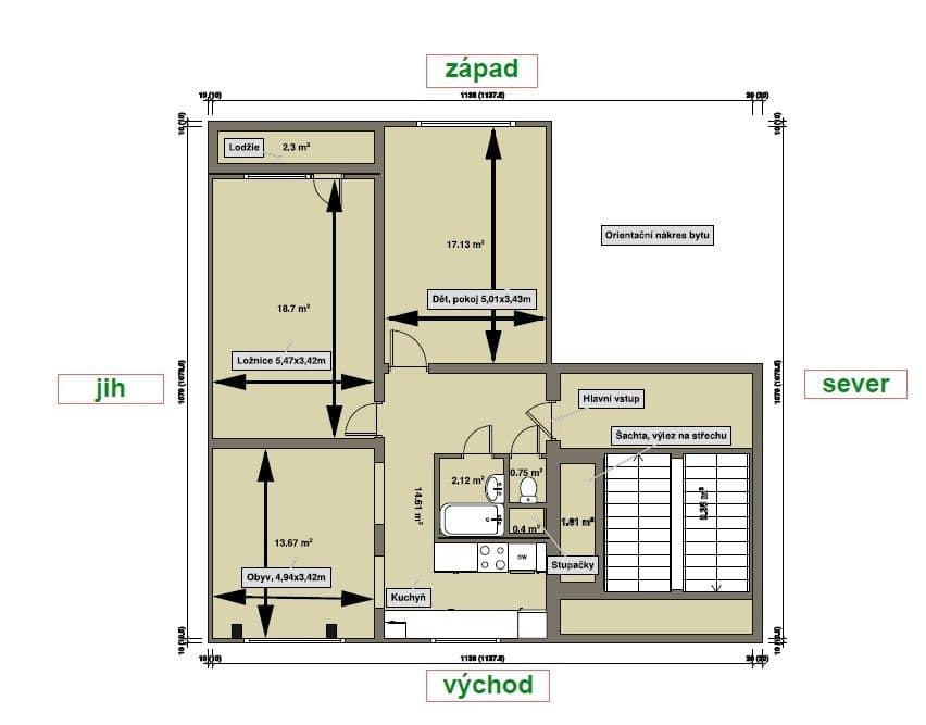 Predaj bytu 3-izbový 69 m², třída Svobody, Zlín, Zlínský kraj Predaj bytu 3-izbový 69 m², třída Svobody, Zlín, Zlínský kraj