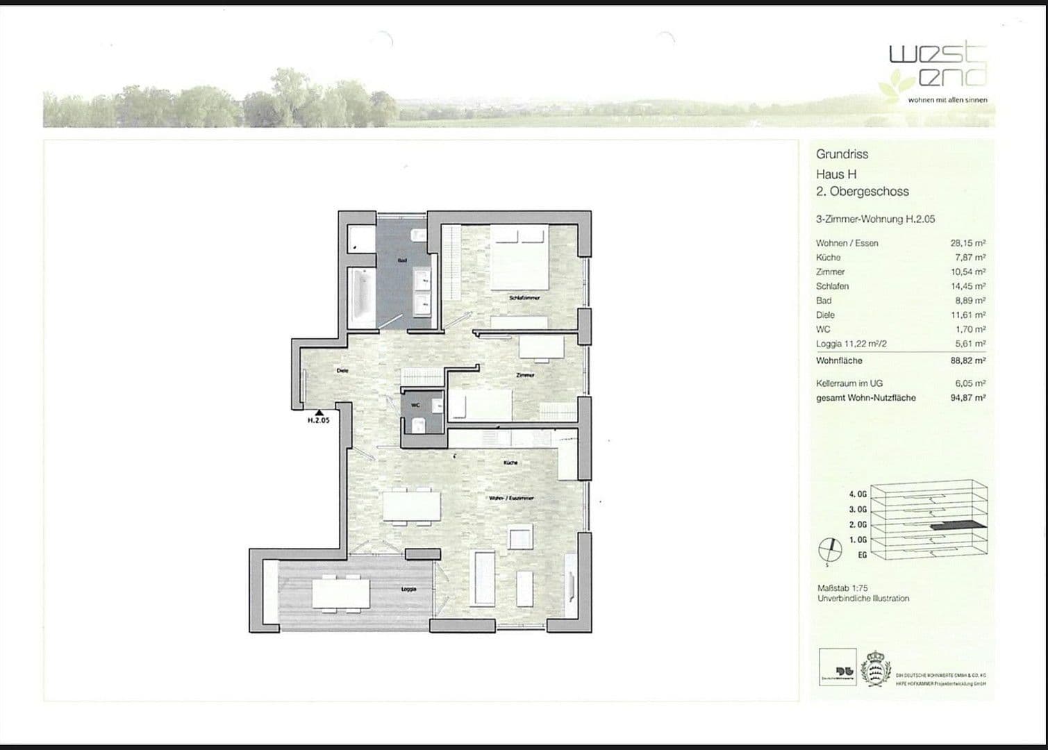 Predaj bytu 3-izbový 89 m², Ostfildern, Bádensko-Wurttembersko Predaj bytu 3-izbový 89 m², Ostfildern, Bádensko-Wurttembersko