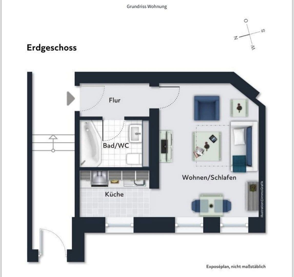Prenájom bytu 1-izbový 26 m², Johannes-Kirsch Straße 19, Magdeburg, Sasko-Anhaltsko Prenájom bytu 1-izbový 26 m², Johannes-Kirsch Straße 19, Magdeburg, Sasko-Anhaltsko
