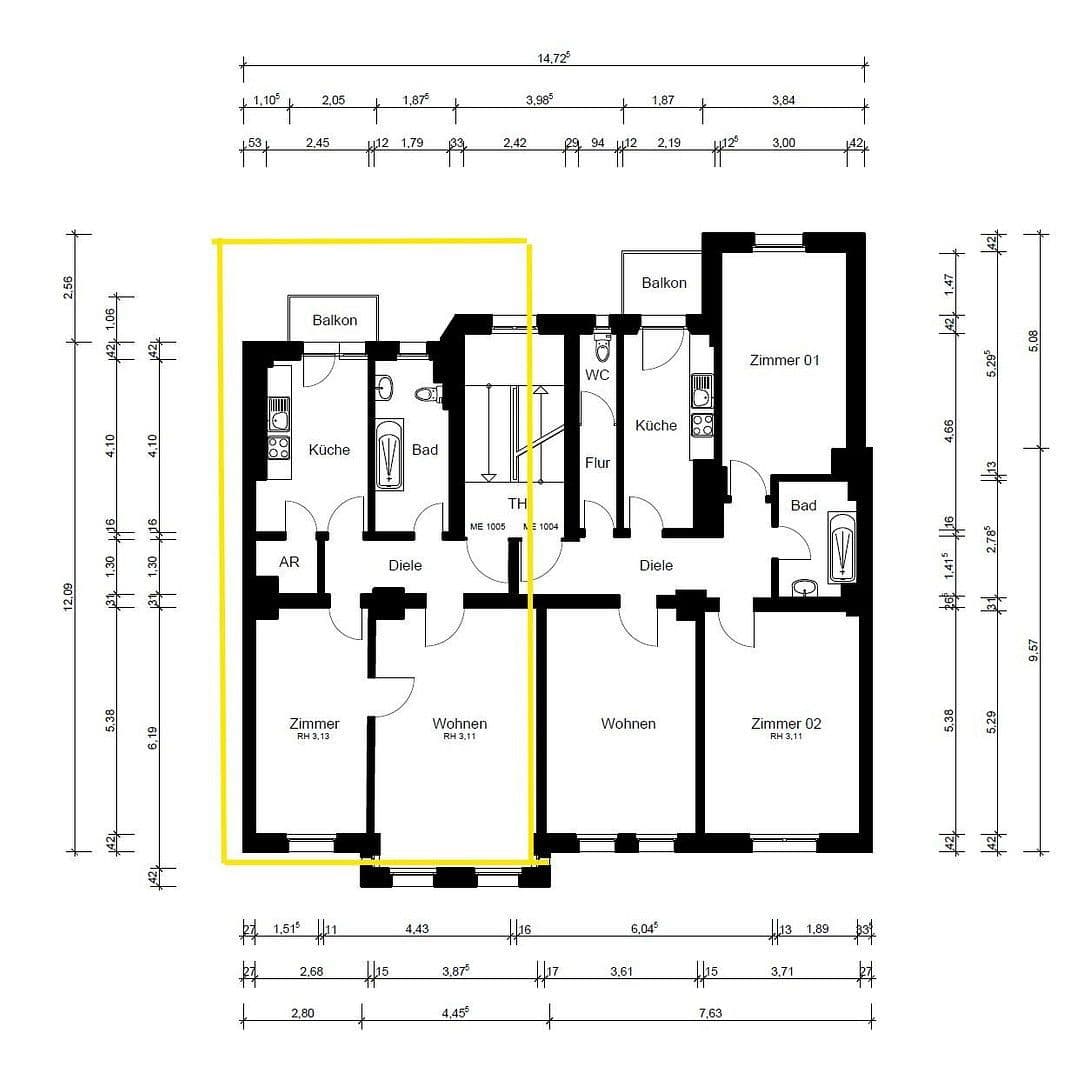 Predaj bytu 2-izbový 65 m², Schreyerstraße 16, Nürnberg, Bavorsko Predaj bytu 2-izbový 65 m², Schreyerstraße 16, Nürnberg, Bavorsko