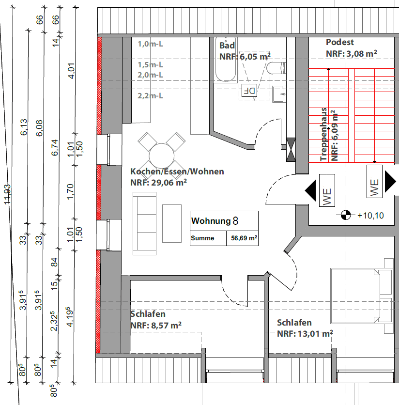 Prenájom bytu 3-izbový 57 m², Regensburg, Bavorsko Prenájom bytu 3-izbový 57 m², Regensburg, Bavorsko