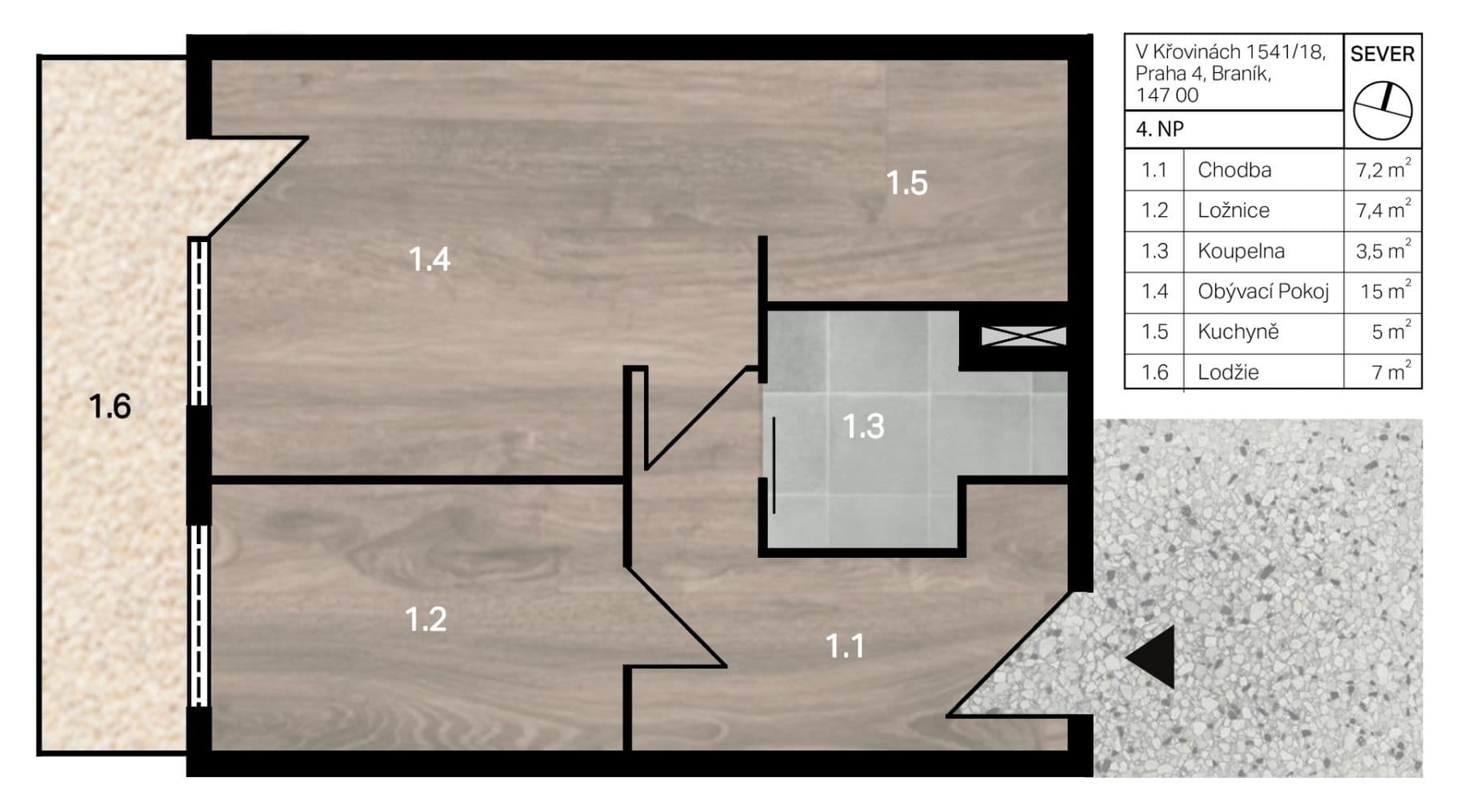 Predaj bytu 2-izbový 46 m², V křovinách, Praha, Praha Predaj bytu 2-izbový 46 m², V křovinách, Praha, Praha