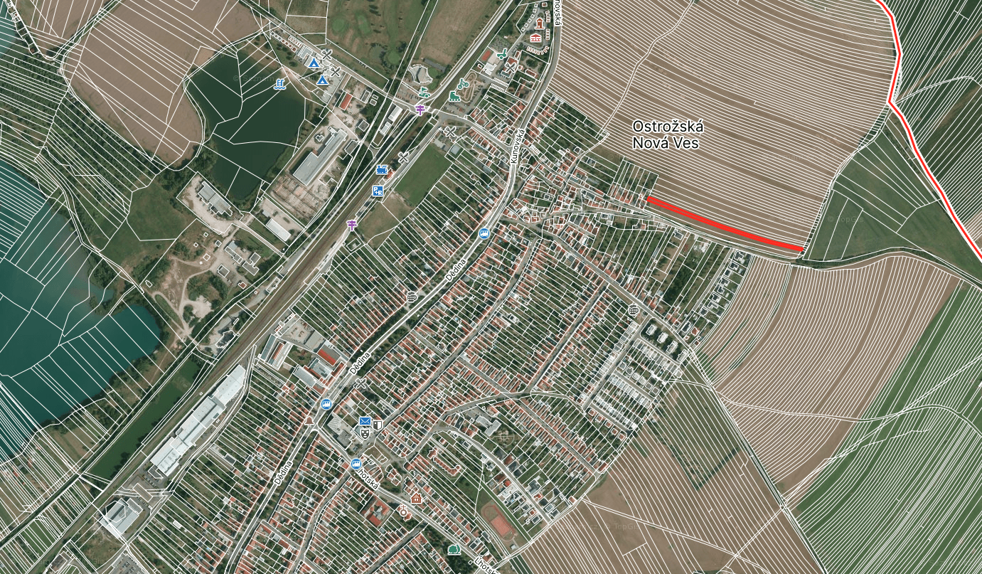 Predaj pozemku 2.121 m², Lhotská, Ostrožská Nová Ves, Zlínský kraj Predaj pozemku 2.121 m², Lhotská, Ostrožská Nová Ves, Zlínský kraj