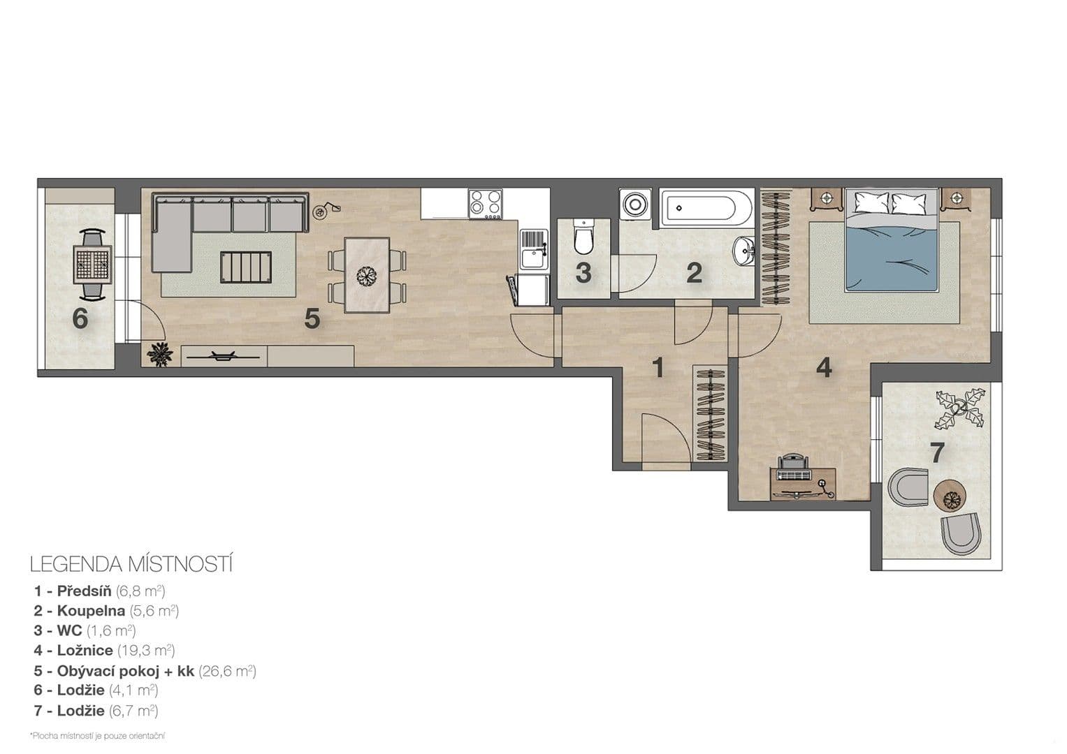 Prenájom bytu 2-izbový 60 m², Petrohradská, Praha, Praha Prenájom bytu 2-izbový 60 m², Petrohradská, Praha, Praha