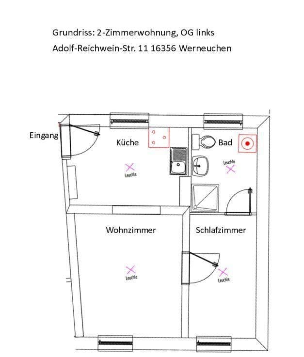 Prenájom bytu 2-izbový 35 m², Adolf-Reichwein-Str. 11, Werneuchen, Brandenbursko Prenájom bytu 2-izbový 35 m², Adolf-Reichwein-Str. 11, Werneuchen, Brandenbursko