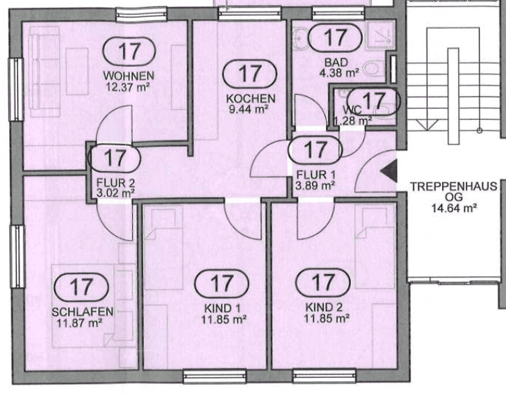 Prenájom bytu 4-izbový 70 m², Friedhofsweg 19 C, Niestetal, Hesensko Prenájom bytu 4-izbový 70 m², Friedhofsweg 19 C, Niestetal, Hesensko