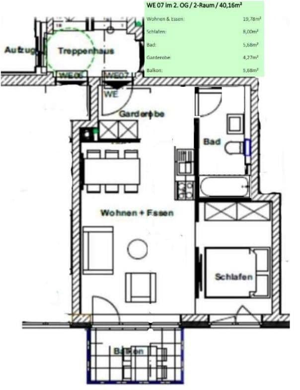 Prenájom bytu 2-izbový 40 m², Sudenburger Straße 25, Magdeburg, Sasko-Anhaltsko Prenájom bytu 2-izbový 40 m², Sudenburger Straße 25, Magdeburg, Sasko-Anhaltsko