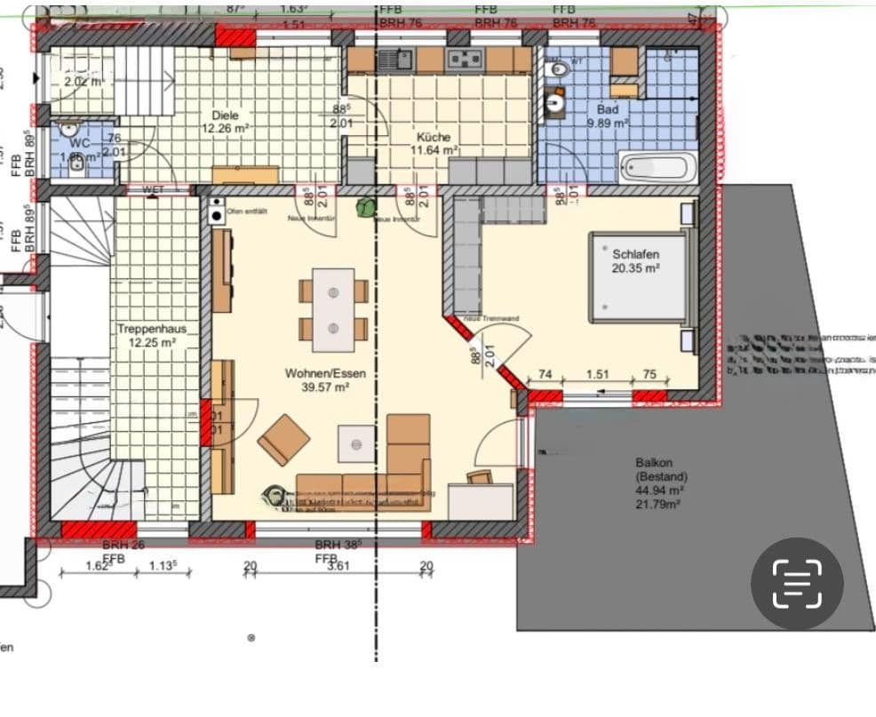 Prenájom bytu 2-izbový 119 m², Windsbach, Bavorsko Prenájom bytu 2-izbový 119 m², Windsbach, Bavorsko