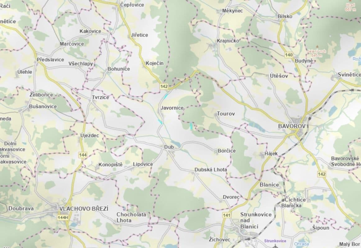 Predaj pozemku 18.336 m², Dub, Jihočeský kraj Predaj pozemku 18.336 m², Dub, Jihočeský kraj