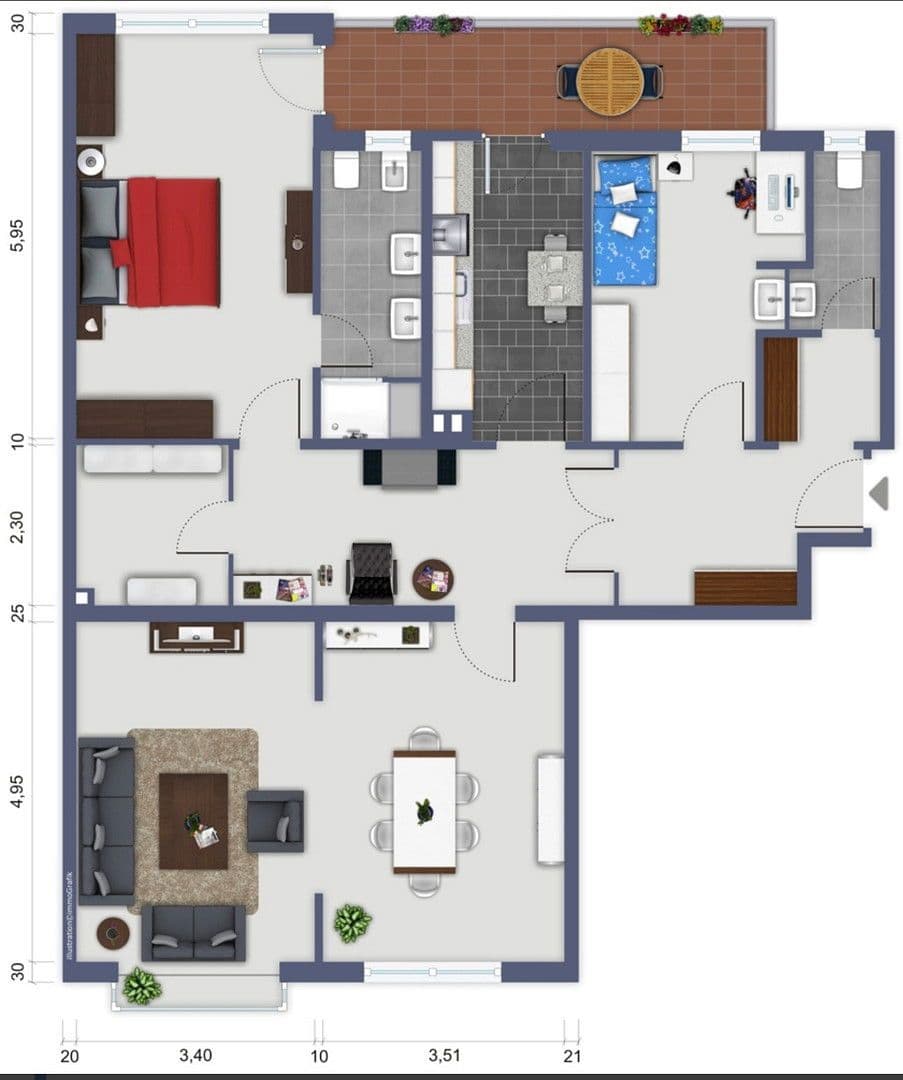 Prenájom bytu 4-izbový 112 m², Cracauer Straße 75, Krefeld, Severné Porýnie - Westfálsko Prenájom bytu 4-izbový 112 m², Cracauer Straße 75, Krefeld, Severné Porýnie - Westfálsko