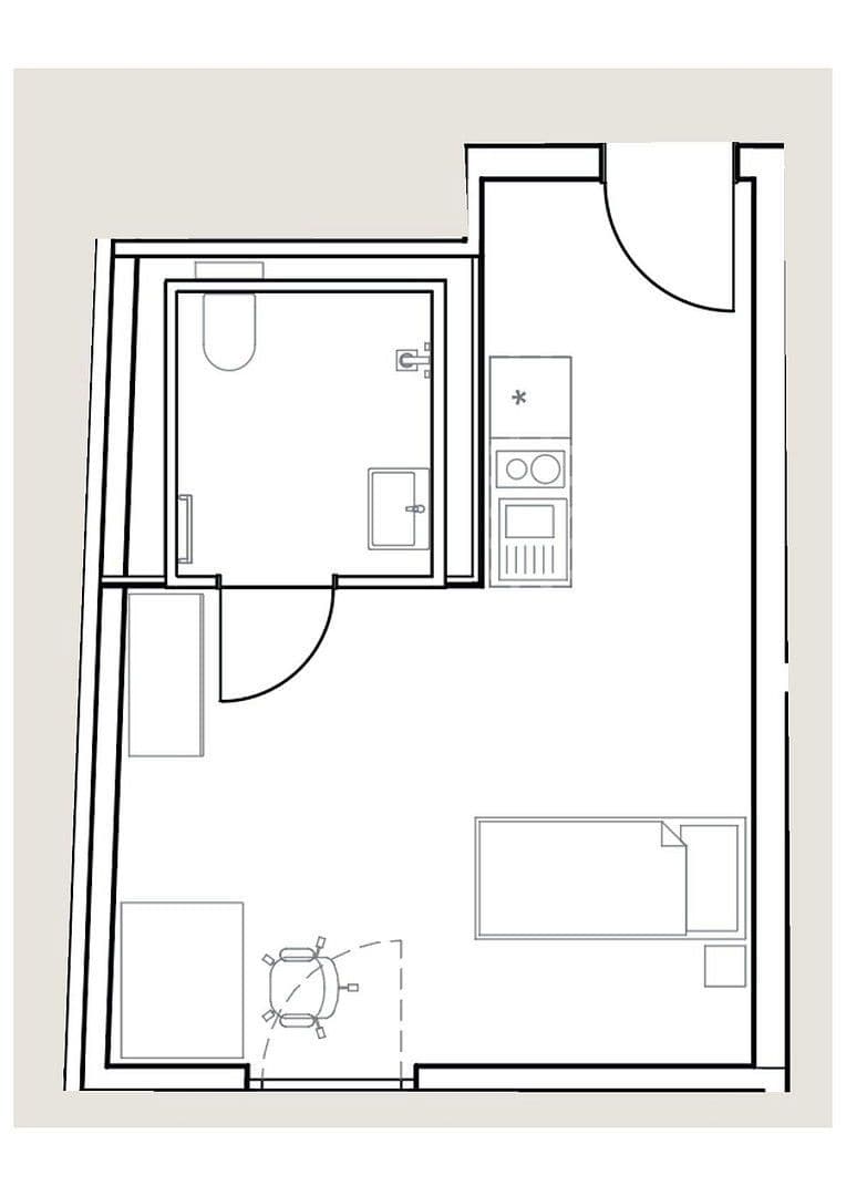 Prenájom bytu 1-izbový 26 m², Gabelsbergerstraße 20, Erlangen, Bavorsko Prenájom bytu 1-izbový 26 m², Gabelsbergerstraße 20, Erlangen, Bavorsko