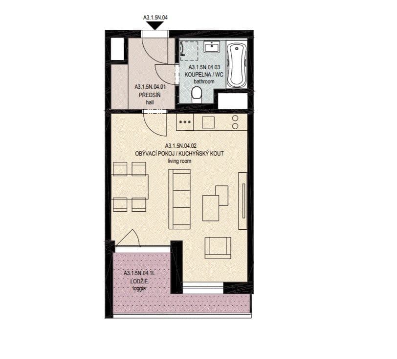 Prenájom bytu 1-izbový 44 m², Olgy Havlové, Praha, Praha Prenájom bytu 1-izbový 44 m², Olgy Havlové, Praha, Praha