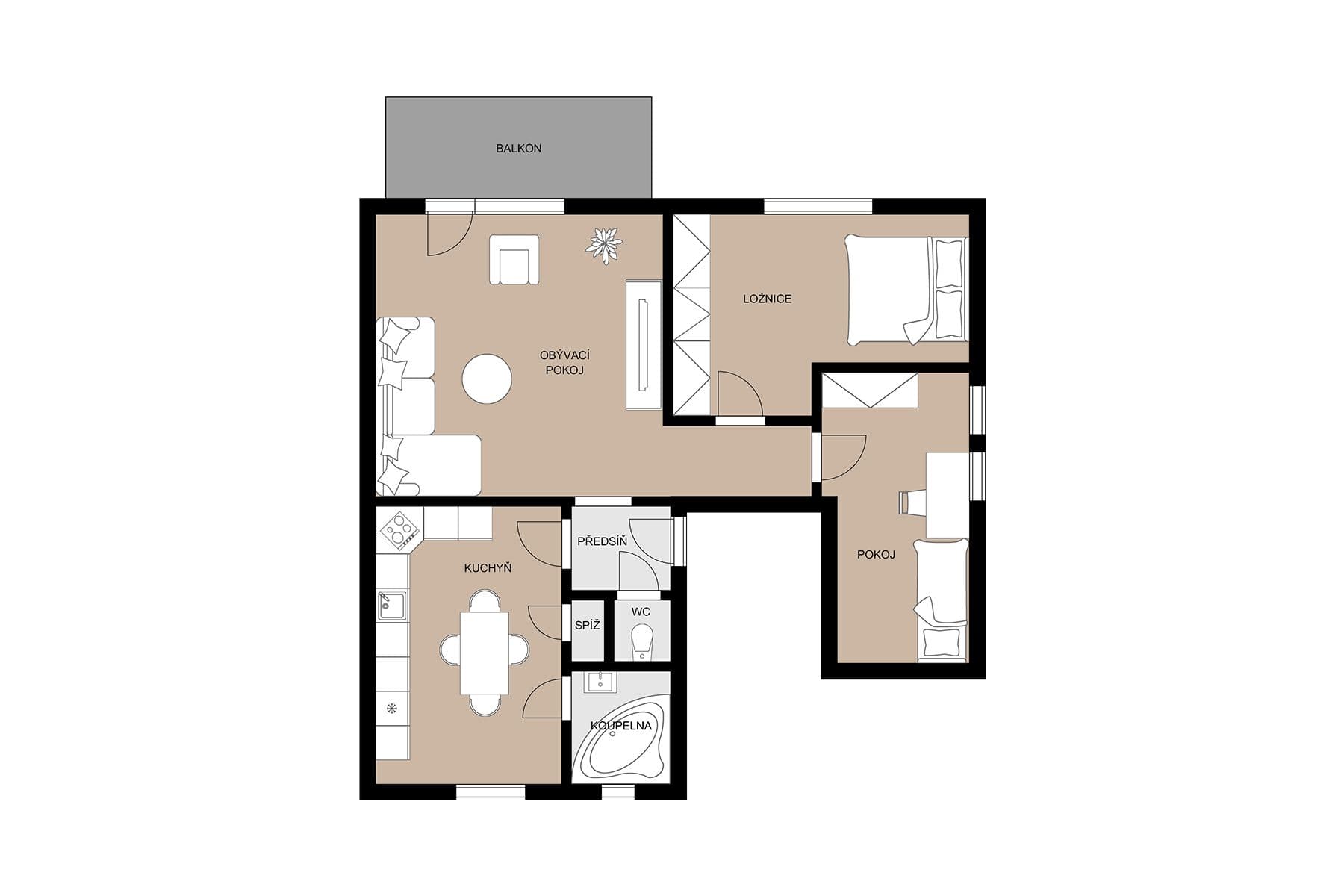 Predaj bytu 3-izbový 88 m², Na Vyhlídce, Praha, Praha Predaj bytu 3-izbový 88 m², Na Vyhlídce, Praha, Praha