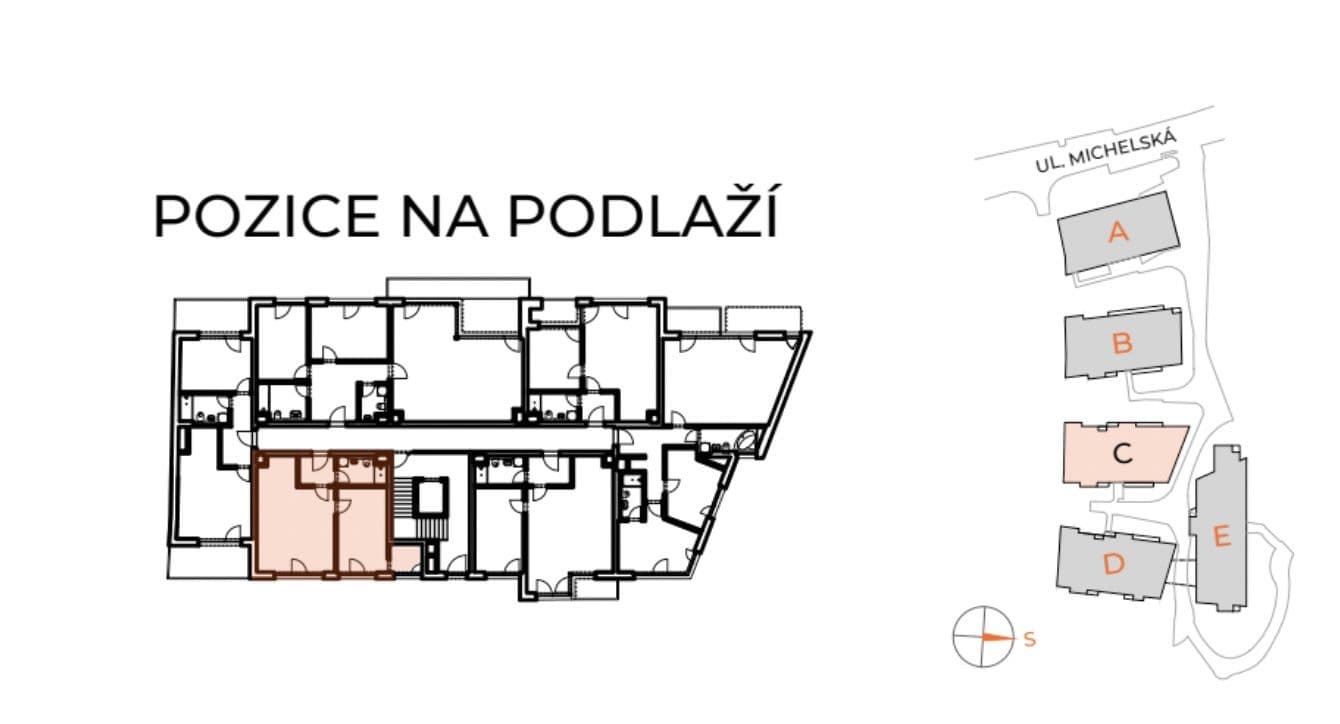 Prenájom bytu 2-izbový 60 m², Michelská, Praha, Praha Prenájom bytu 2-izbový 60 m², Michelská, Praha, Praha