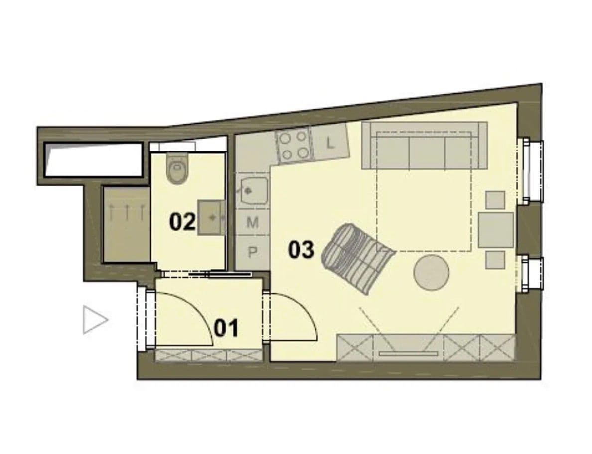 Predaj bytu 1-izbový 26 m², Krymská, Praha, Praha Predaj bytu 1-izbový 26 m², Krymská, Praha, Praha