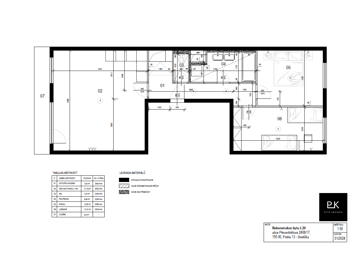 Predaj bytu 3-izbový 76 m², Přecechtělova, Praha, Praha Predaj bytu 3-izbový 76 m², Přecechtělova, Praha, Praha