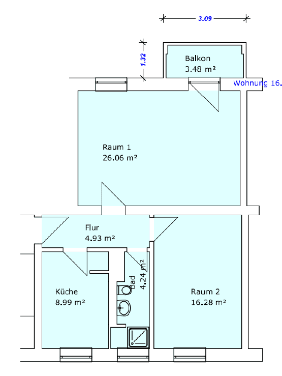 Prenájom bytu 2-izbový 62 m², Magdeburg, Sasko-Anhaltsko Prenájom bytu 2-izbový 62 m², Magdeburg, Sasko-Anhaltsko