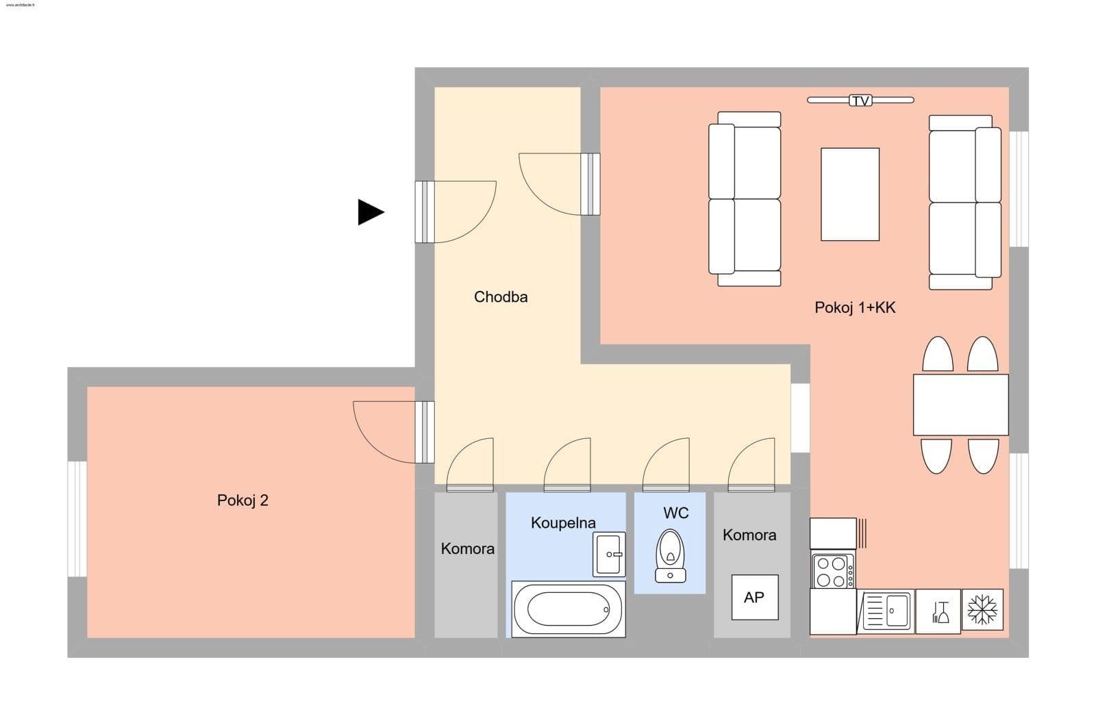 Prenájom bytu 2-izbový 56 m², Zborovská, Ostrava, Moravskoslezský kraj Prenájom bytu 2-izbový 56 m², Zborovská, Ostrava, Moravskoslezský kraj