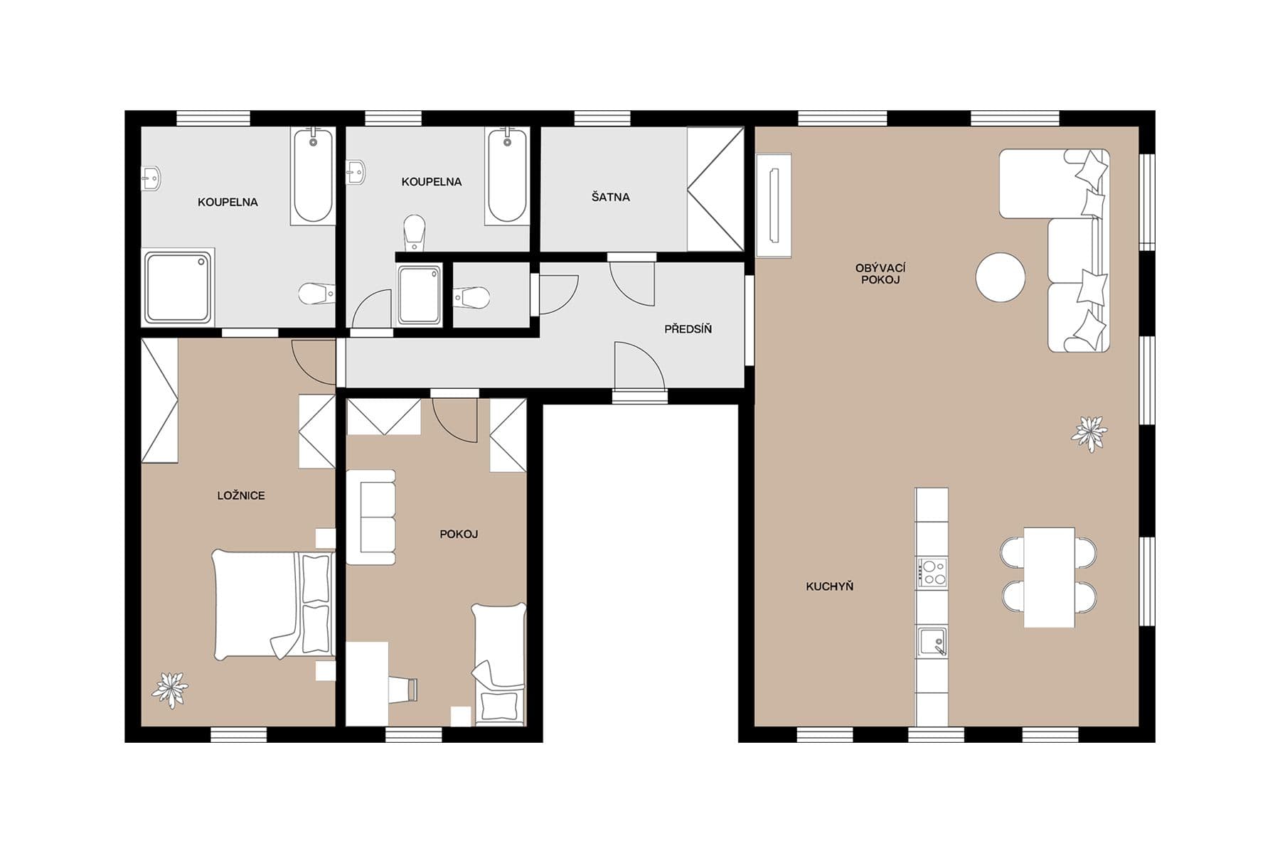 Predaj bytu 3-izbový 143 m², Na Vlčovce, Praha, Praha Predaj bytu 3-izbový 143 m², Na Vlčovce, Praha, Praha
