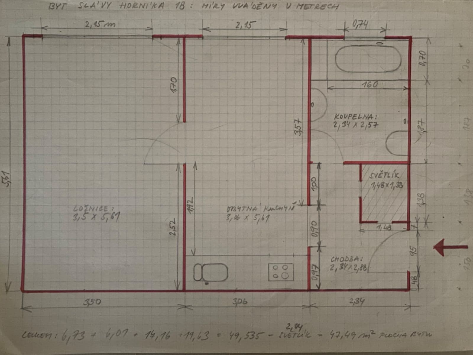 Prenájom bytu 2-izbový 47 m², Slávy Horníka, Praha, Praha Prenájom bytu 2-izbový 47 m², Slávy Horníka, Praha, Praha