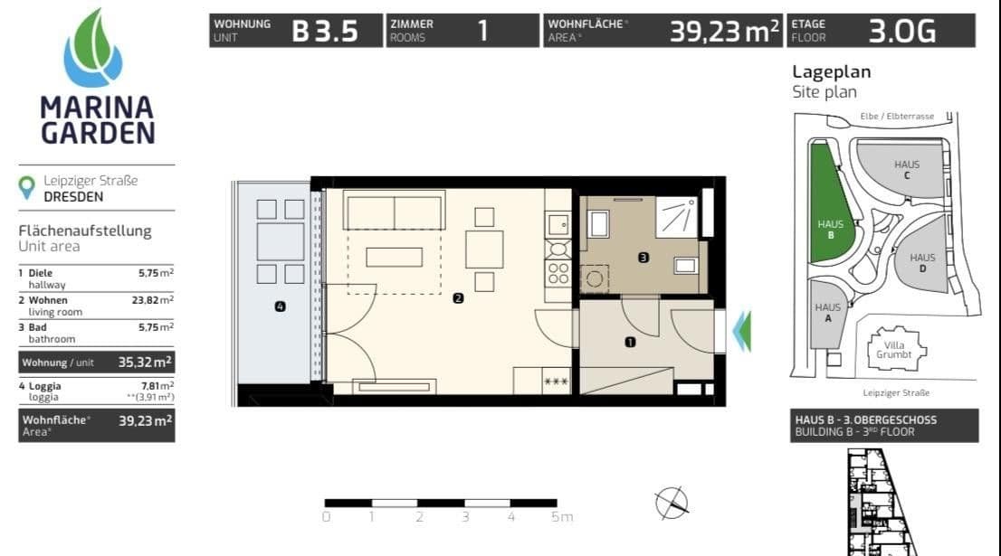 Prenájom bytu 1-izbový 40 m², Leipziger Straße 35A, Dresden, Sasko Prenájom bytu 1-izbový 40 m², Leipziger Straße 35A, Dresden, Sasko