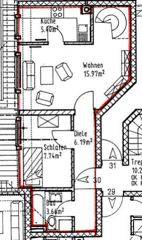 Prenájom bytu 3-izbový 67 m², Spitalgasse 6, Memmingen, Bavorsko Prenájom bytu 3-izbový 67 m², Spitalgasse 6, Memmingen, Bavorsko