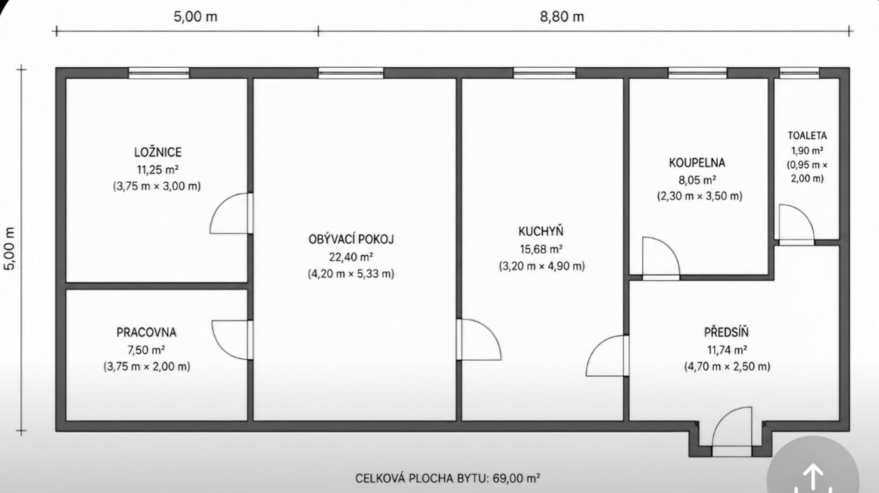 Predaj bytu 2-izbový 69 m², Havlíčkova, Jihlava, Kraj Vysočina Predaj bytu 2-izbový 69 m², Havlíčkova, Jihlava, Kraj Vysočina