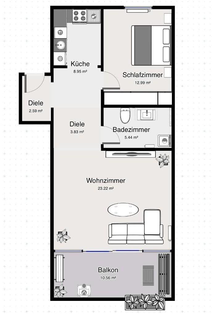Predaj bytu 2-izbový 63 m², Nürnberg, Bavorsko Predaj bytu 2-izbový 63 m², Nürnberg, Bavorsko