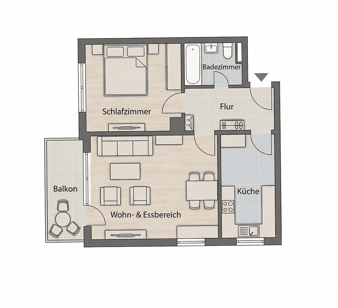 Prenájom bytu 2-izbový 57 m², Bahnhofstr. 9, Senden, Bavorsko Prenájom bytu 2-izbový 57 m², Bahnhofstr. 9, Senden, Bavorsko