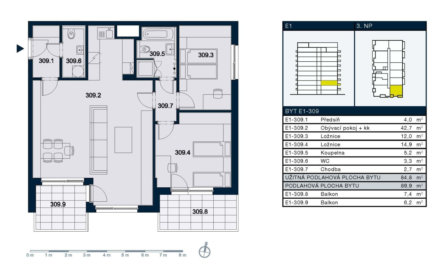 Prenájom bytu 3-izbový 84 m², Zvěřinova, Praha, Praha Prenájom bytu 3-izbový 84 m², Zvěřinova, Praha, Praha