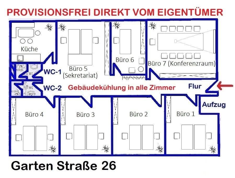 Prenájom kancelárie 233 m², Gartenstr. 26, Karlsruhe, Bádensko-Wurttembersko Prenájom kancelárie 233 m², Gartenstr. 26, Karlsruhe, Bádensko-Wurttembersko