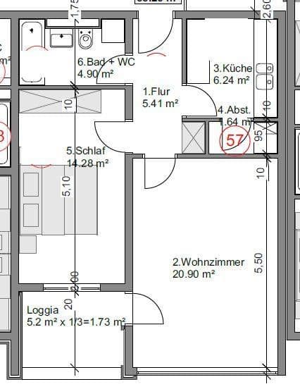 Prenájom bytu 2-izbový 57 m², Heiglhofstraße 86, München, Bavorsko Prenájom bytu 2-izbový 57 m², Heiglhofstraße 86, München, Bavorsko