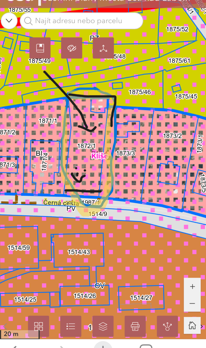 Predaj pozemku 915 m², Černá cesta, Ústí nad Labem, Ústecký kraj Predaj pozemku 915 m², Černá cesta, Ústí nad Labem, Ústecký kraj