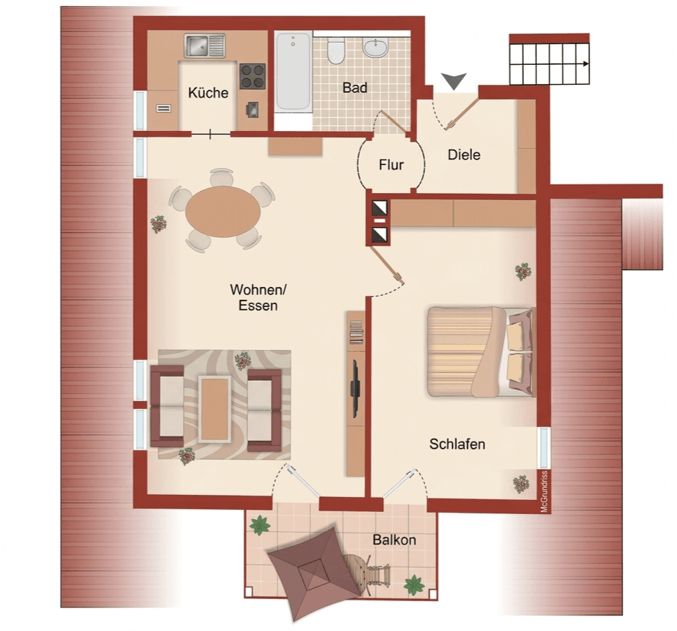 Predaj bytu 2-izbový 50 m², Schloßstr. 36, Lauf, Bádensko-Wurttembersko Predaj bytu 2-izbový 50 m², Schloßstr. 36, Lauf, Bádensko-Wurttembersko