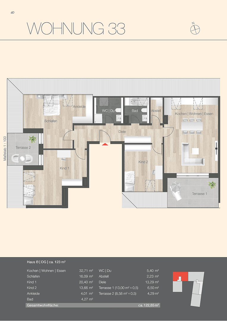 Prenájom bytu 4-izbový 123 m², Gersthofen, Bavorsko Prenájom bytu 4-izbový 123 m², Gersthofen, Bavorsko