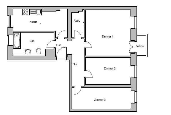 Prenájom bytu 1-izbový 13 m², Edisonstr. 57, Berlin, Berlín Prenájom bytu 1-izbový 13 m², Edisonstr. 57, Berlin, Berlín