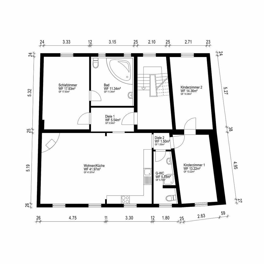Prenájom bytu 4-izbový 112 m², Bochum, Severné Porýnie - Westfálsko Prenájom bytu 4-izbový 112 m², Bochum, Severné Porýnie - Westfálsko