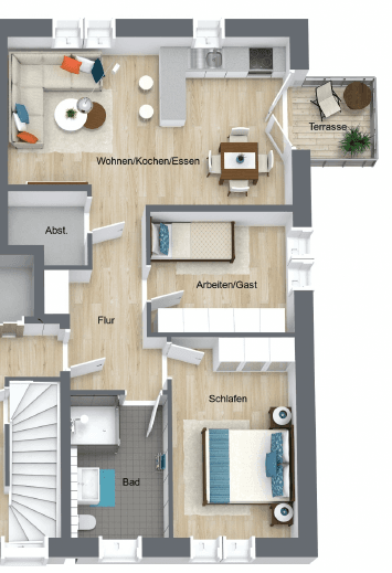 Prenájom bytu 3-izbový 74 m², Löwenzahnweg, Ovelgönne, Dolné Sasko Prenájom bytu 3-izbový 74 m², Löwenzahnweg, Ovelgönne, Dolné Sasko