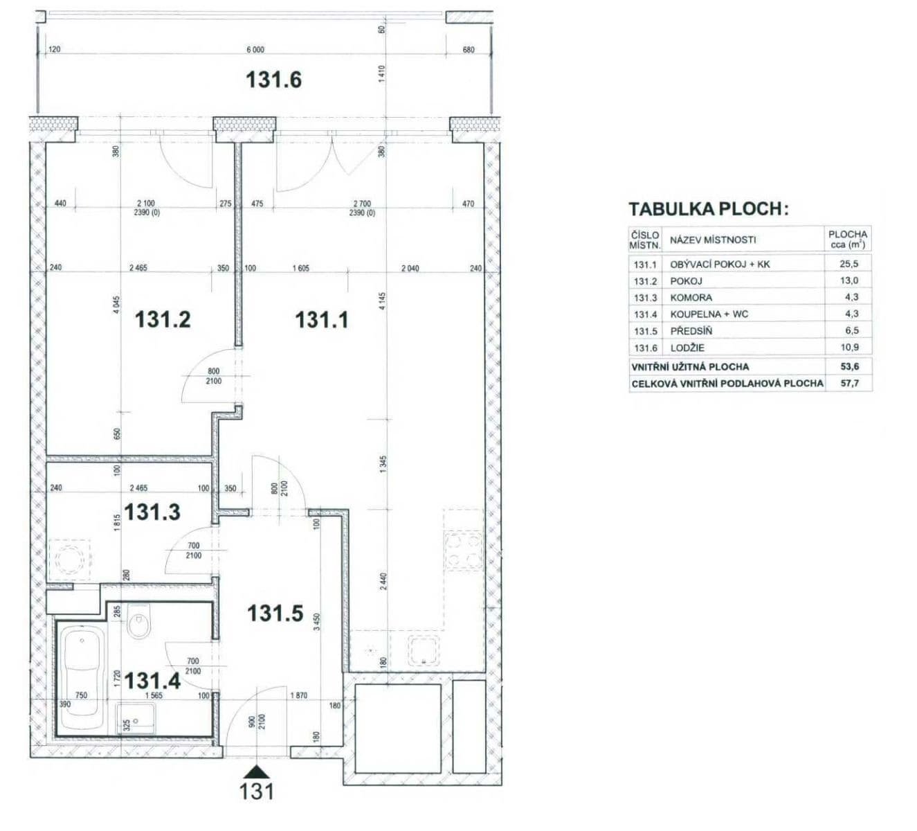 Prenájom bytu 2-izbový 54 m², Bukačova, Praha, Praha Prenájom bytu 2-izbový 54 m², Bukačova, Praha, Praha