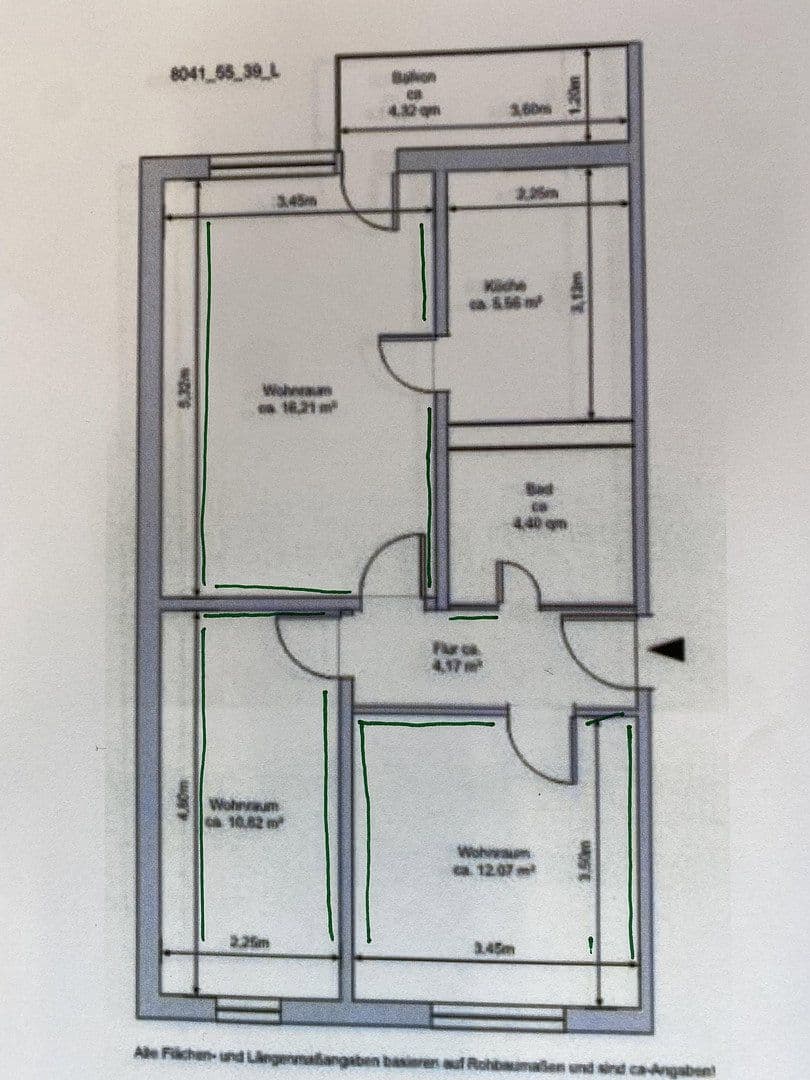 Prenájom bytu 2-izbový 45 m², Ernst-Thälmann-Ring 59, Greifswald, Meklenbursko-Predpomoransko Prenájom bytu 2-izbový 45 m², Ernst-Thälmann-Ring 59, Greifswald, Meklenbursko-Predpomoransko