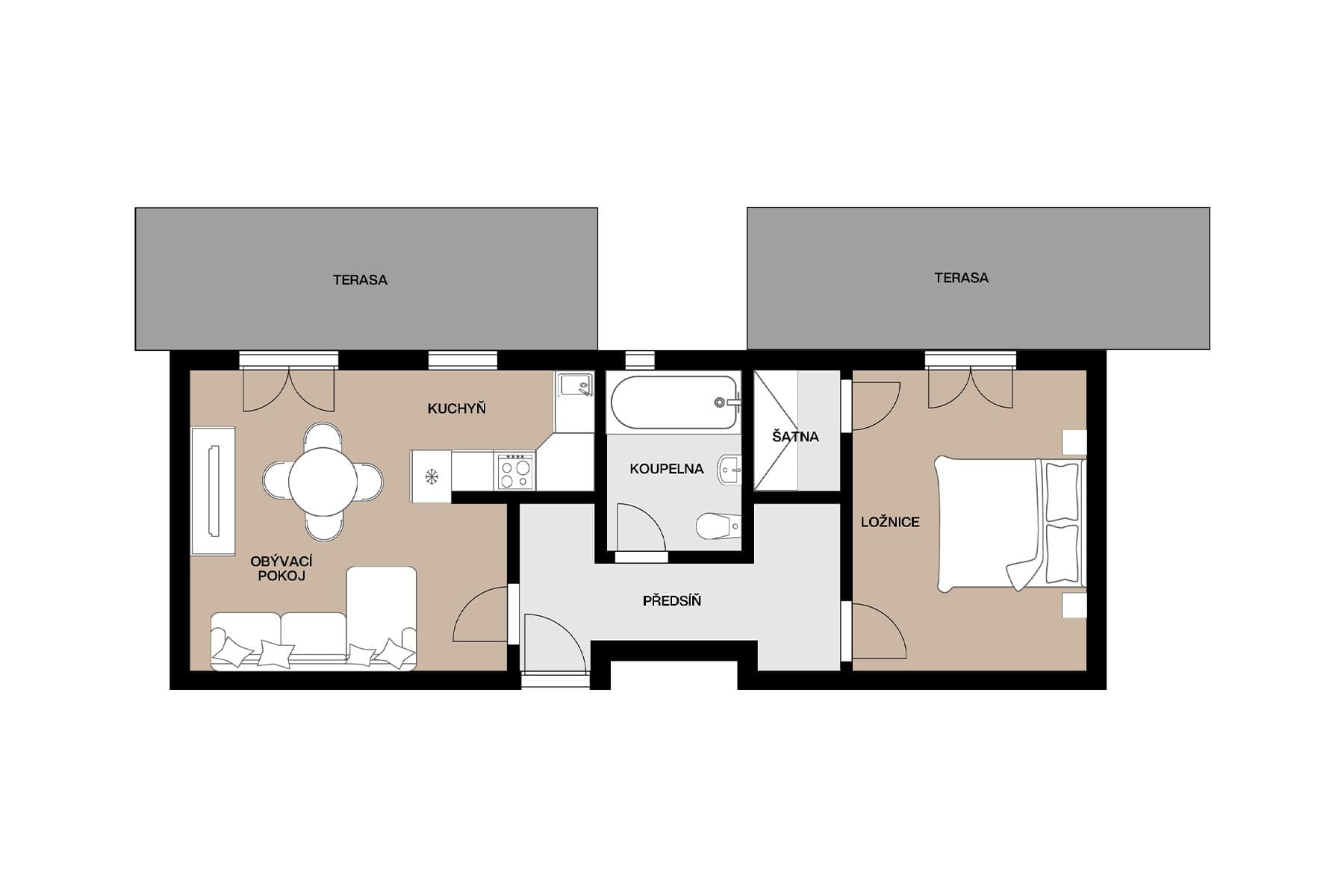 Predaj bytu 2-izbový 49 m², Strakošová, Praha, Praha Predaj bytu 2-izbový 49 m², Strakošová, Praha, Praha