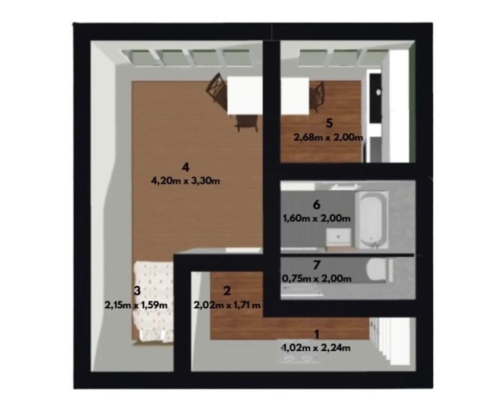 Prenájom bytu 1-izbový 32 m², Santražiny, Zlín, Zlínský kraj Prenájom bytu 1-izbový 32 m², Santražiny, Zlín, Zlínský kraj