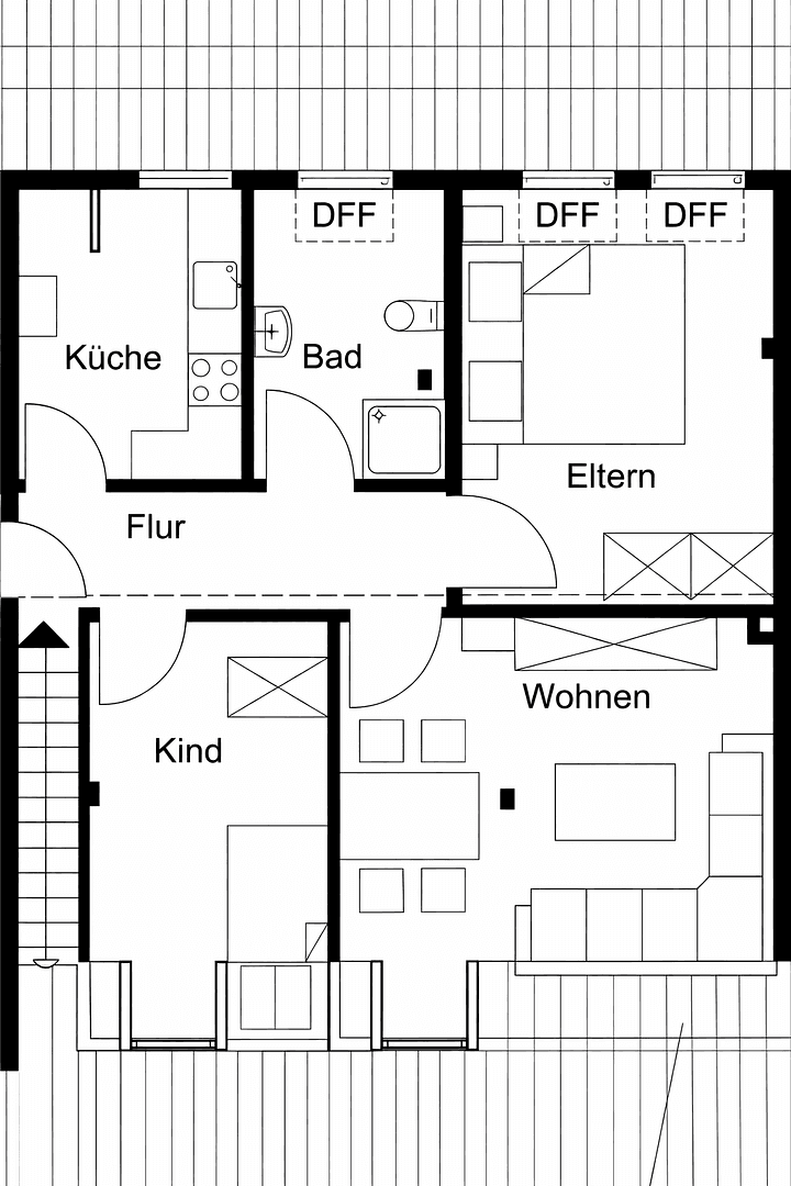 Prenájom bytu 3-izbový 70 m², Ottostrasse 41, Hildesheim, Dolné Sasko Prenájom bytu 3-izbový 70 m², Ottostrasse 41, Hildesheim, Dolné Sasko