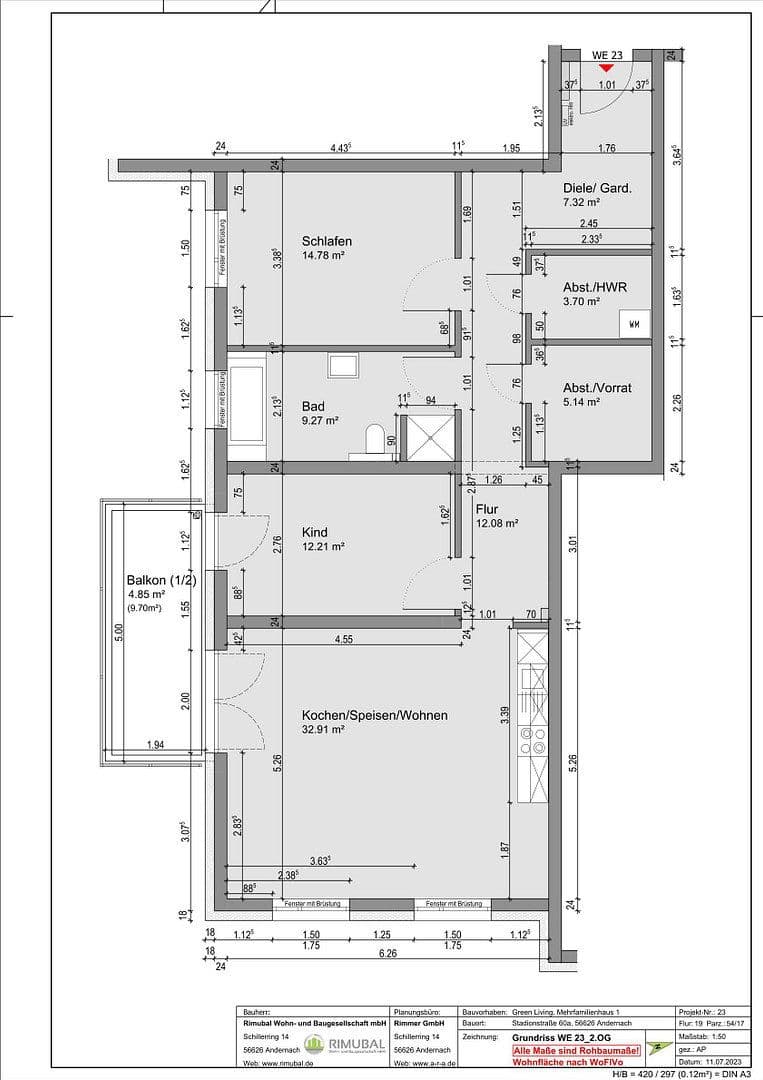 Prenájom bytu 3-izbový 103 m², Andernach, Porýnie-Falcko Prenájom bytu 3-izbový 103 m², Andernach, Porýnie-Falcko