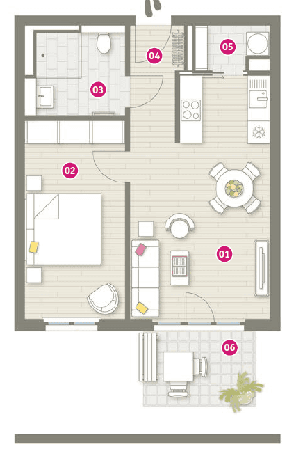 Prenájom bytu 2-izbový 51 m², Graf-Arco-Str. 1, Nauen, Brandenbursko Prenájom bytu 2-izbový 51 m², Graf-Arco-Str. 1, Nauen, Brandenbursko
