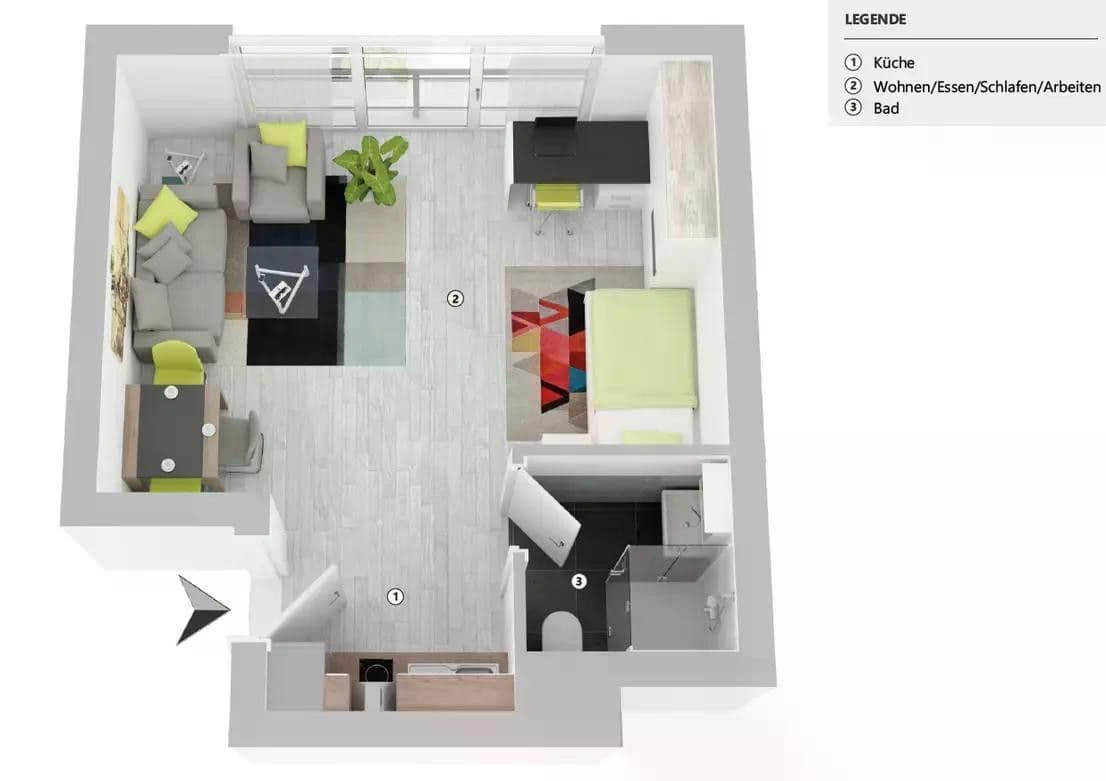 Prenájom bytu 1-izbový 32 m², Dattelweg 29, Stuttgart, Bádensko-Wurttembersko Prenájom bytu 1-izbový 32 m², Dattelweg 29, Stuttgart, Bádensko-Wurttembersko
