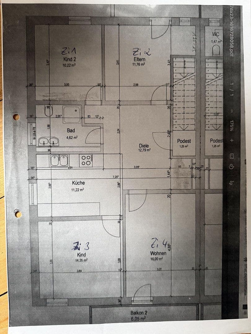 Prenájom bytu 4-izbový 87 m², Von-Osten-Str. 16, Augsburg, Bavorsko Prenájom bytu 4-izbový 87 m², Von-Osten-Str. 16, Augsburg, Bavorsko