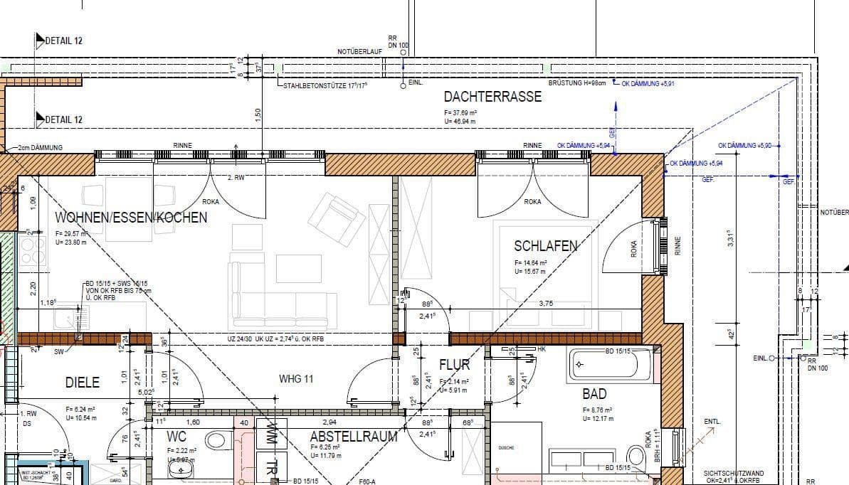 Prenájom bytu 2-izbový 89 m², Schloßstr. 2G, Wadern, Sársko Prenájom bytu 2-izbový 89 m², Schloßstr. 2G, Wadern, Sársko