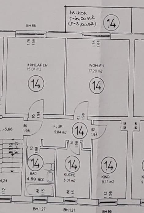 Prenájom bytu 3-izbový 61 m², Am Hang 17, Riesa, Sasko Prenájom bytu 3-izbový 61 m², Am Hang 17, Riesa, Sasko