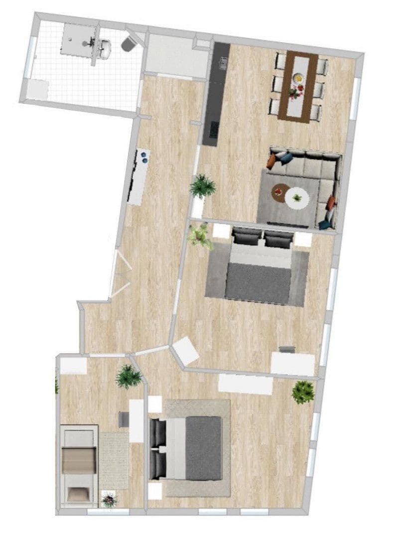 Prenájom bytu 4-izbový 105 m², Jößnitzer Str. 71, Plavno, Sasko Prenájom bytu 4-izbový 105 m², Jößnitzer Str. 71, Plavno, Sasko